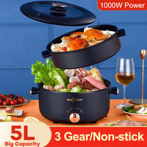 [Ready Stock]5L Electric Cooker Electric Pot Big Capacity Multi Electric Pot Hot Pot Multi Cooker Non-Stick Pot