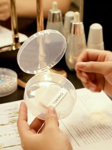 Powder Puff Case Plastic Transparent Storage Box Large Casing Only