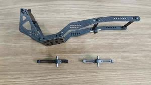 Aluminum Adjustable Carrier Bearing Assembly Cross Member for 1/10 RC Crawler LCG Chassis Cheater Rigs 1.9 Shafty Comp Builds