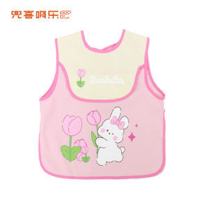 Waterproof Baby Bibs Toddler Feeding Smock Cartoon Design No-Wash Infant Summer Coveralls Childcare Protection Clothing