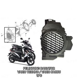 Pengaman Radiator Vario 110 Lama - Pelindung Tameng Cover Comp Tutup Radiator Honda Vario Karbu Lama Old 110 Vario Techno Tekno 110 Karbu Vario 110 CW