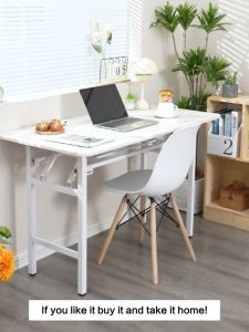 Aopu Computer Table Desk 60x120CM Olding Free Installation Rectangular Dining Table Coffee Table Study Table