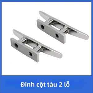 2 Chiếc 316 Thép Không Gỉ 2 Lỗ Thuyền Cleats 5 Inch Combo Đánh Bóng Neo Đậu Cho Phần Cứng Du Thuyền Biển