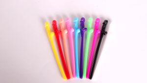 10/20 Chiếc Ống Hút Nhựa Nhiều Màu Hình Dương Vật Dùng Cho Tiệc Độc Thân Tiệc Cưới Tiệc Đêm Trang Trí Quán Bar Đồ Dùng Mới Lạ Cho Đội Cô Dâu Đồ Uống