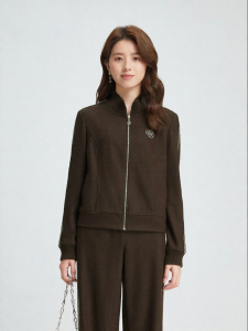 Koradior | Wool Leisure Zipped Knit Cardigan