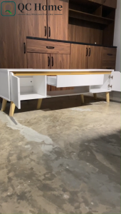 QC Home TV Cabinet TV Console Rack TV Unit TV Storage Wardrobe Media Aishah