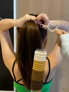 (DEAL) Set hộp 20 cái dây chun buộc tóc nhiều màu Dây thun buộc tóc trơn kèm ống đựng trong suốt thun cột tóc nữ dây thun cột tóc nữ bé gái