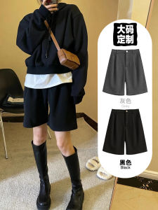 High Waist Woolen Mini Shorts Womens Autumn Winter Five-Quarter Pants A-Line plus Size Outerwear Loose Wide Leg Trousers