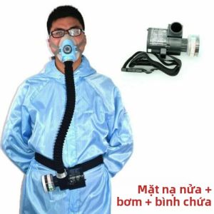 Mặt Nạ Phòng Độc Toàn Mặt Cấp Khí Liên Tục Bằng Điện Thiết Bị Hô Hấp Bảo Hộ Hóa Chất Công Nghiệp Dùng Cho Sơn Và Sử Dụng Chung
