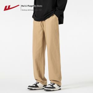 Warrior | Cotton Black Mens Pants Straight Cut Loose