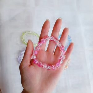 Vòng tay nữ băng pha lê tuyết nứt lắc tay nữ hạt ngọc thủy tinh