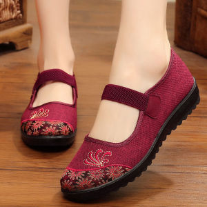 BUJINXUAN | Womens Leisure Canvas Shoes for Elderly