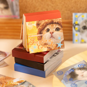 50Sheet Snore Diary Series Note Sticker Cute Cat Dog Design Stickers for DIY Junk Journal Scrapbook Diary Collage Decor Material