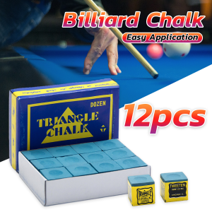 12Pcs/Box Billiard Chalk Original Snooker Blue Pool Cue Chalk Cubes Table Billiard Chalks
