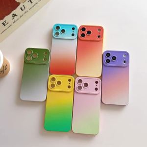 Gradient Soft Liquid Silicone Phone Case For iPhone 17 Pro Max 17Pro Camera Lens Protection Shockproof Bumper Matte Back Cover