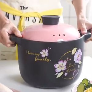 Large Ceramic Casserole Soup Pot Stockpot Stew Pot Clay With Lid Clay Pot Cooking Pot Heat Resistant 砂锅瓦煲耐热