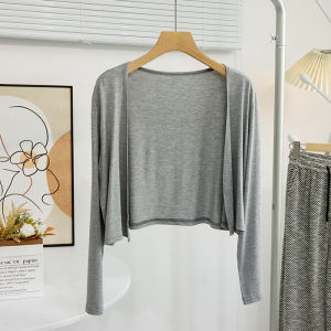 Womens Modal Short Length Sun Protection Shawl Casual Style Open Cardigan Dress Outer Thin Shoulder Top Spring Summer New Arrival