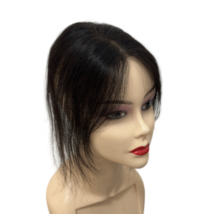 ท็อปเปอร์ผมตาข่ายบางเฉียบ 7x11 ซม. คลิปอินผมหน้าม้าสำหรับผู้หญิงผมจริงปุยเพิ่มปริมาณปกคลุมผมสีขาว