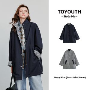 Toyouth | Loose Womens Coat Autumn New Tencel Cotton Two-sided