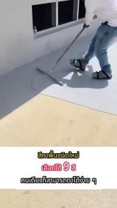 【แปรงฟรี】3in1 สีทาพื้น ทาสีบ้าน สีทาภายใน กันน้ำ กันลื่น ทนทาน สำหรับทั้งในและนอกสถานที่ มีหลายสี