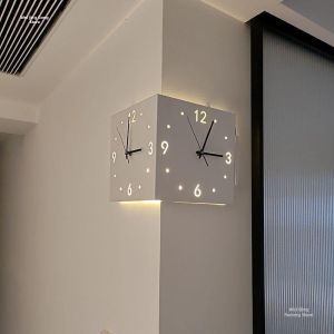 Creative Dual-Face Silent Corner Wall Clock
