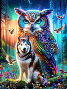 BILIBILI | Oil Painting By Numbers Magical Woodland Wildlife DIY Number Drawing Canvas Pictures By Numbers Home Decor Large Size