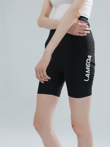 LAMEDA Womens Cycling Bib Shorts with Pockets 3D Pant Pads Summer MTB Bike Sports Short Pants Breathable Bicycle Pants
