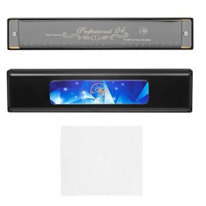 IRIN | IRIN 24 Hole Harmonica C Key Harmonica Stainless Steel Covered Harmonica For Beginners Music Lovers Woodwind Instrument