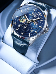 OLEVS | Starry Night Luminous Quartz Mechanical Watch Waterproof for Youth