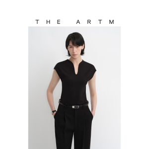 Breathable Irregular Flutter Sleeve V-Neck T-Shirt