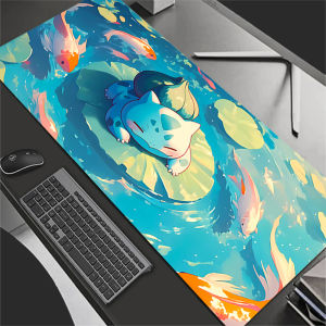 Bandai | Pokemon Bulbasaur Lotus Pond Nap Style Large Mouse Pad Beautiful Anti‑Slip Waterproof Desk Mat Suitable For Office Daily Use