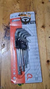 Kunci L Set 9pcs Kombinasi Long Bintang Hexagon Hexkey Torx Ballpoint TF-212 TOOL CBV