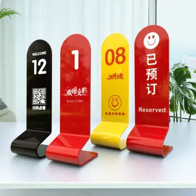 YINMO | Acrylic Stand Table Number Sign Double-Sided