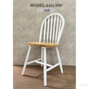 Dining set/6 Seater Dining Set/Full White Dining Set/ATTIC FURNITURE JF 3660 FULL SOLID DINING SET 1x6