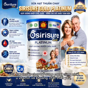 Osirisure Platinum Gold Sữa hạt thun chay Sức khỏe vàng Giúp xương khớp chắc khỏe Tăng cường sức khỏe Tăng cường dưỡng chất Rõ ràng Từ vân tâm