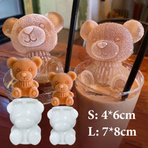 Khuôn Làm Đá Hình Gấu Teddy 3D Khuôn Làm Đá Hình Động Vật Dễ Thương Bằng Silicon Khuôn Sô Cô La Dụng Cụ Trang Trí Bánh Phụ Kiện Làm Bánh Nhà Bếp Để Uống Cà Phê Kem Trang Trí