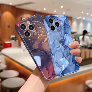 Hontinga All-inclusive Film Casing For Samsung Galaxy S23 Ultra S23+ S23 Plus 5G Case Korean film Phone Case Luxury Marble Design Back Casing lens Protector Design Hard Cases Shockproof Shell Full Cover Casing For Girls