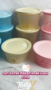 Momosee Toples Plastik 3in1 Set Portable Food Container MPASI Kotak Penyimpan Makan Suhu Dingin CJ18