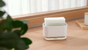 FELICE Soap Dispenser with Sponge new model 2in1 Dish Dispenser Soap storage Kitchen Sponge Box Holder Kitchen Cleaner