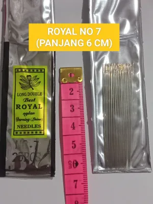 Jarum Jahit Tangan / Jarum Payet / jarum kasur ROYAL nomor 3 / 4 / 5 / 6 / 7 / 8
