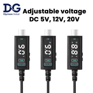 USB To DC Converter Cable 12V 20V Adjustable Voltage With Memory Function For Optical Modem Router Laptop Fast Charging