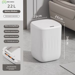 Thùng rác cảm ứng tự động hình gấu bay Thùng rác lật thông minh 22L đa chế độ chống mùi kín gia dụng