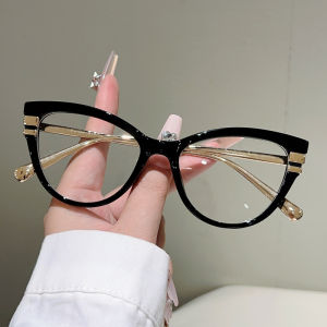 KAMMPT Cat Eye Glasses Women 2025 Fashion Patchwork Rim Optical Frames Trendy Vintage Brand Design Blue Light Blocking Eyewear