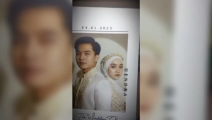 Undangan Pernikahan 1 Lembar Simple ( 30 PCS ) BONUS Undangan Web Free Desain Foto Denah Plastik Brief Card 210gsm & 150gsm