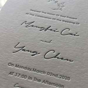 Letterpress Letterpress Wedding Invitations and Announcements Water Sticking Color High-End Wedding Ceremony Invitation Printing Customization 2025