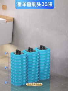 ชุดแปรงส้วมแบบใช้แล้วทิ้งพร้อมหัวเปลี่ยน ทำความสะอาดได้ดี ไม่มีซอกซ่อน อุปกรณ์เสริมสำหรับห้องน้ำที่จำเป็น