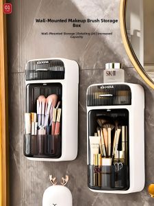Rotating Dust-proof Cosmetics Storage Box