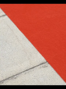 ส่งจากไทย🚚1.5mx25m.หนา 2mm. พรมอัดเรียบ พรมปูพื้น พรมแดง ใช้ปูพื้น นอน งานอีเว้นท์ งานแต่งงาน ศาลาวัด ศาลาโบสถ์