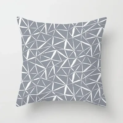 European Gray Pillowcase Geometric Pillow Cover Sofa Cushion Cover Garden Throw Pillows Hotel Outdoor Cushions car Chair 45X45cm
