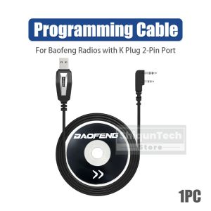 BAOFENG | Baofeng USB Programming Cable For UV-5RM UV-16 DM-32UV Two Way Radio K Plug 2 Pin Radio Programming Cable For PC CHIRP Software